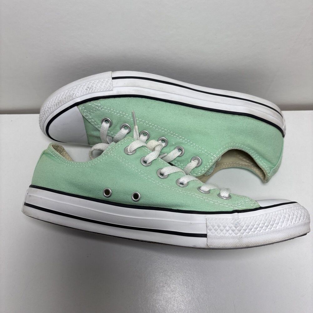 Converse All Star Chuck Taylor Shoes Low Womens 9 Mens 7 Aqua Mint Green Lace Up